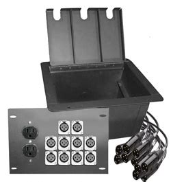 infloor metal box for xlr|Floor Pocket Recessed Audio Stage Boxes : Church Audio Supply.